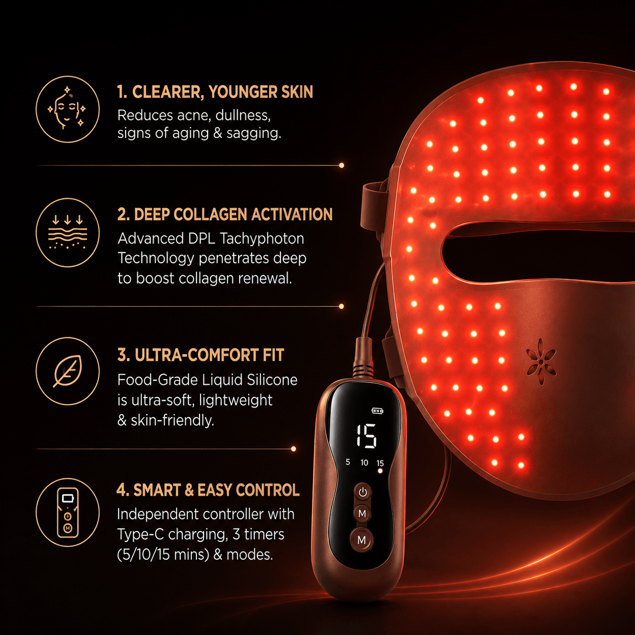 Lumina™ LED Face & Neck Therapy Mask